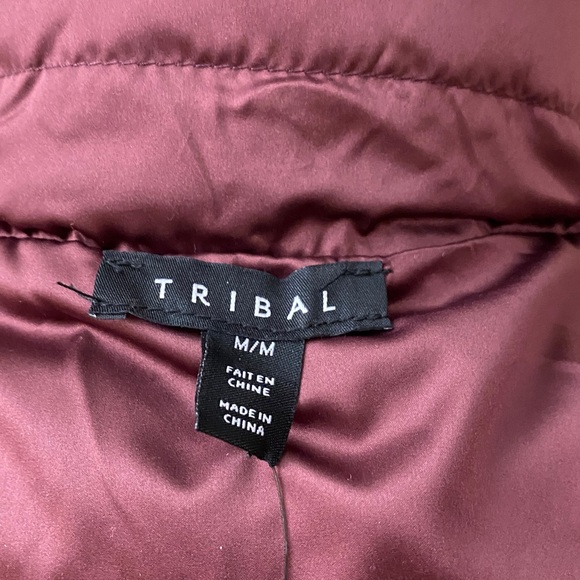 New! TRIBAL Reversible Merlot Puffer Vest - Picture 6 of 8